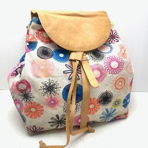 KATE SPADE SATURDAY Leather & Canvas Backpack Bag